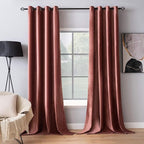 MIULEE Elegant Velvet Curtains Dusty Rose Pink Grommet Curtains Thermal by MIULEE