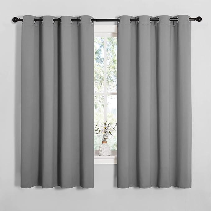 NICETOWN Silver Grey Blackout Curtain Panels by NICETOWN