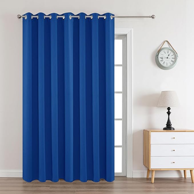 Joydeco Royal Blue Custom Solid Single Blackout Curtain by JOYDECO