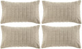 Fancy Homi 4 Packs Taupe Decorative Throw Pillow Covers 12x20 Inch by Fancy+Homi