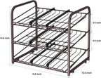 Can Rack Organizer,3 Tier Stackable Can Storage Dispenser,Bronze