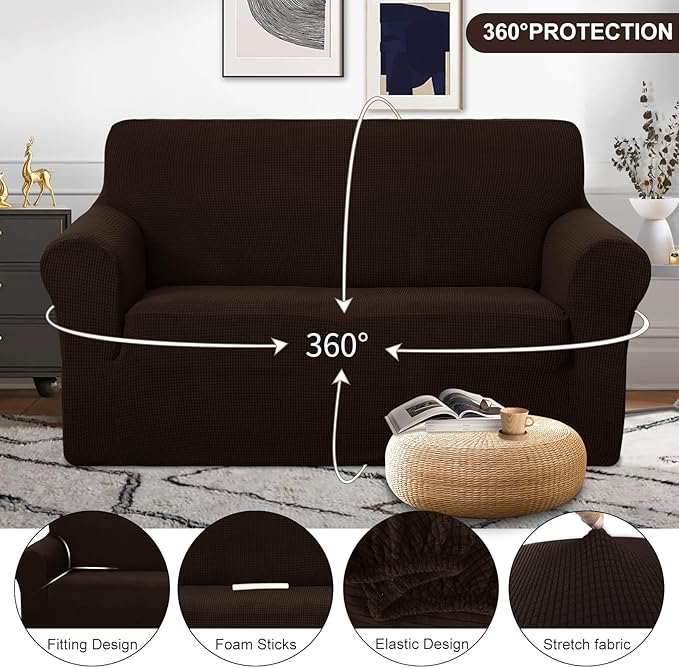 U-NICE HOME Loveseat Cover Stretch Couch Cover Sofa Cover Sofa Slipcover - Image 3