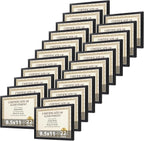 MEBRUDY 8.5 by 11 Picture Frames 22 Pack, Certificate Frame, Black