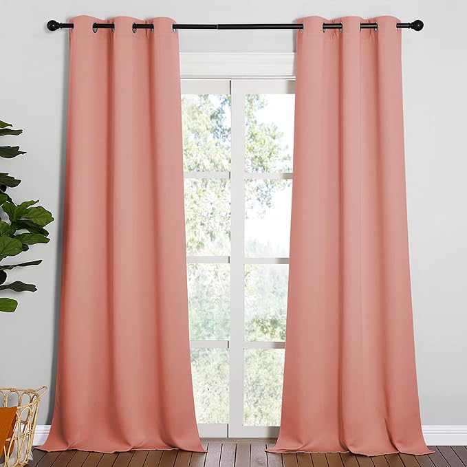 NICETOWN Coral Room Darkening Curtain Drapes by NICETOWN