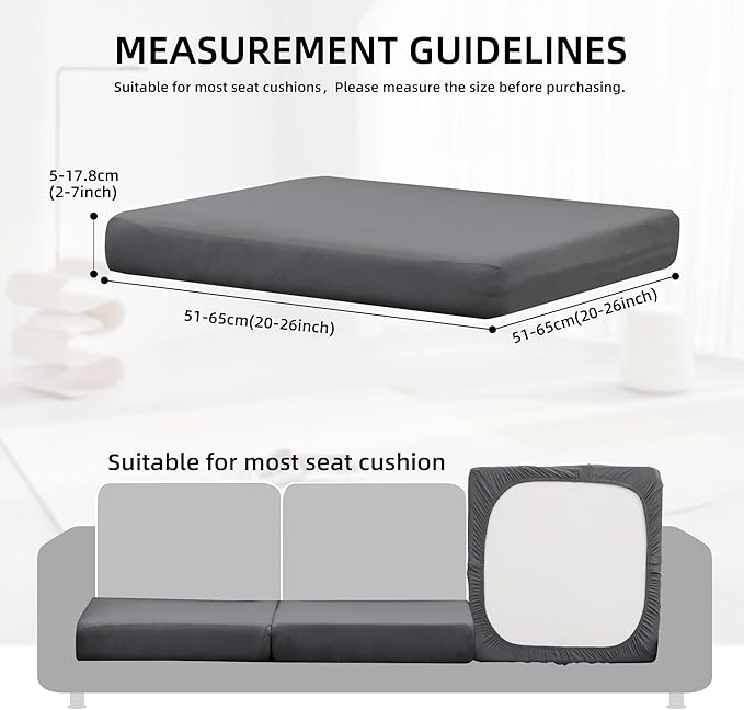 8Pcs Outdoor Cushion Covers, Patio Cushion Covers, Stretch Elastic Slipcovers - Image 3