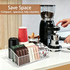 Coffee Bar Accessories, Acrylic Coffee Station Organizer Storage Box