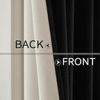 MIULEE Linen Texture Curtains for Bedroom Solid 100% Blackout Thermal Insulated - Image 6