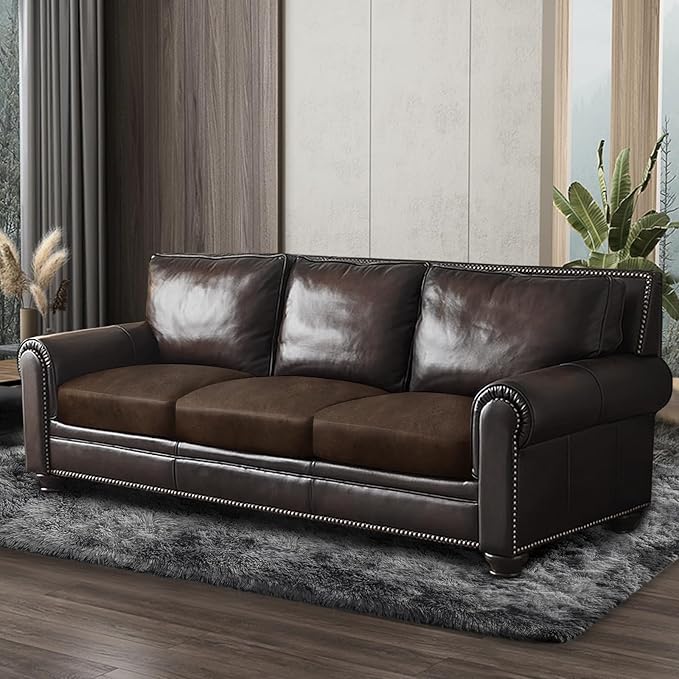 Leather Look Couch Cushion Covers Sofa Seat Slipcovers Sets Couches Furniture - Image 9