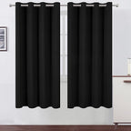 LEMOMO Black Thermal Blackout Curtains/52 x 72 Inch/Set of 2 Panels Room by Lemomo