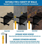 LEOPO 6 Inch Heavy Duty Floating Shelf Bracket, 4 Pack Hidden L Bracket
