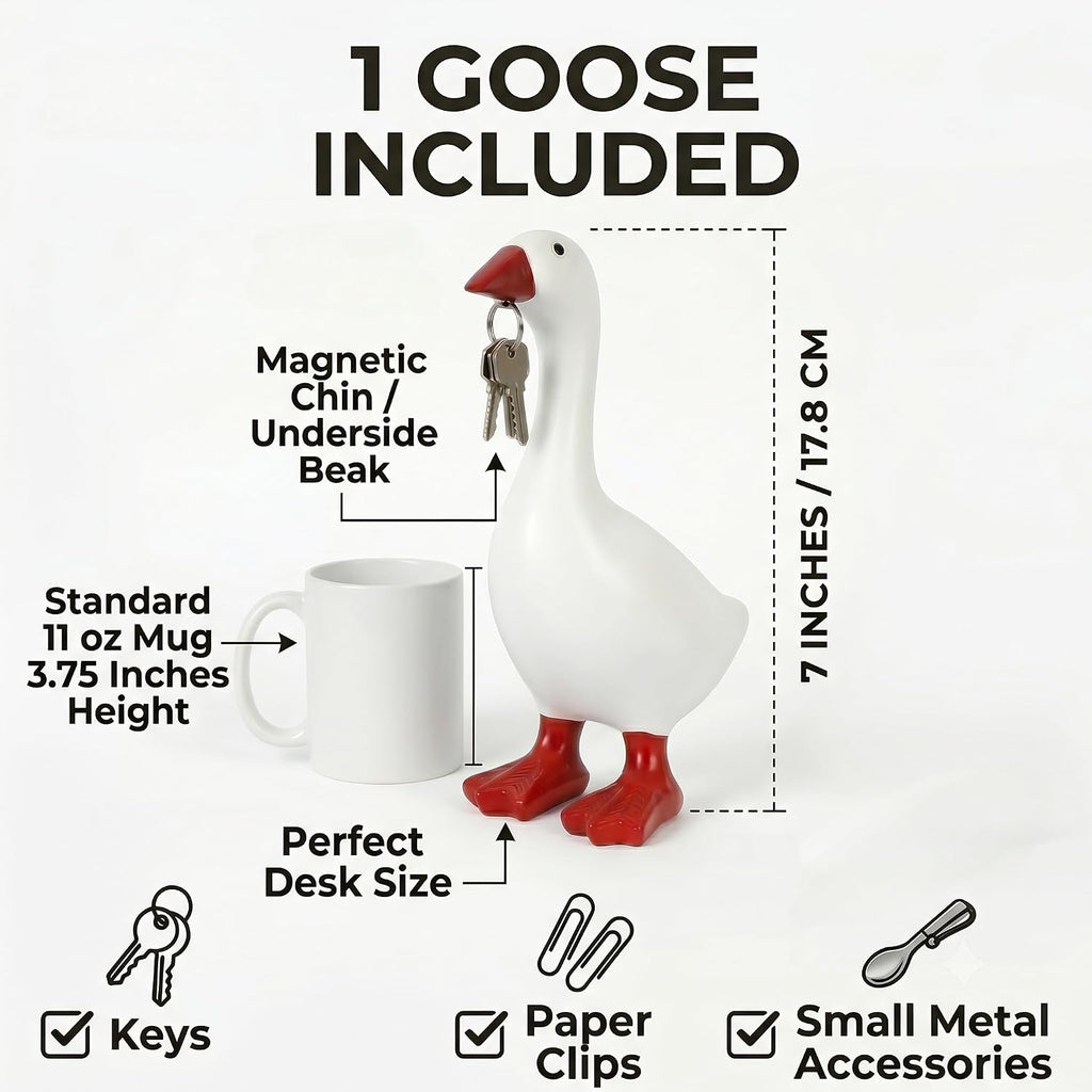 Desk Goose 7 Inch Mini Desktop Goose Statue Office Desk Decor