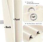 MIULEE Beige White Blackout Curtains - Image 4