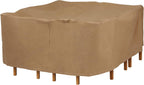 DUCKCOVERS Essential Water-Resistant 76 Inch Square Table & Chair Set Cover, Outdoor Table Cover
