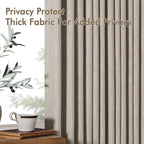 MIULEE Pinch Pleated Thick Linen Curtains 90 Inches Long 2 Panels - Image 7