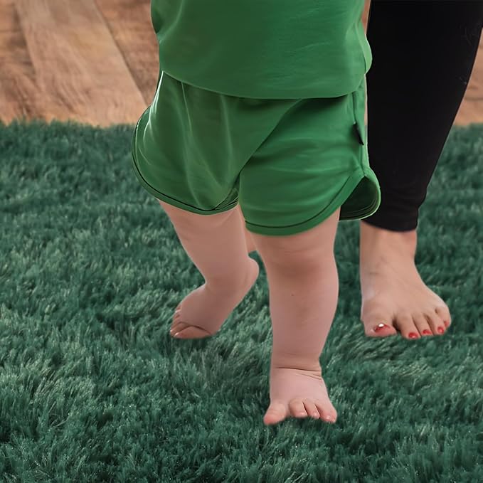 Soft Runner Rugs for Bedroom Hallways, 2x6 Green Fluffy Shag Throw Area Rug Non - Image 4