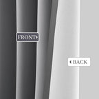 Yakamok Grey Room Darkening 100% Blackout Curtains Grommet Window Treatments - Image 8