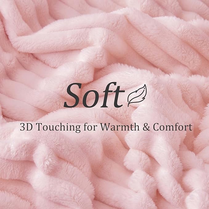 BEDELITE Fleece Pink Throw Blanket - Image 4