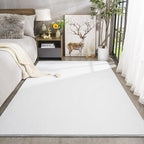 Amearea Large Modern Area Rugs for Bedroom Living Room, 6x9 Feet White - Image 2