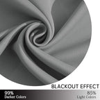 Yakamok 84 Inch Length Grey Blackout Curtains - Image 6