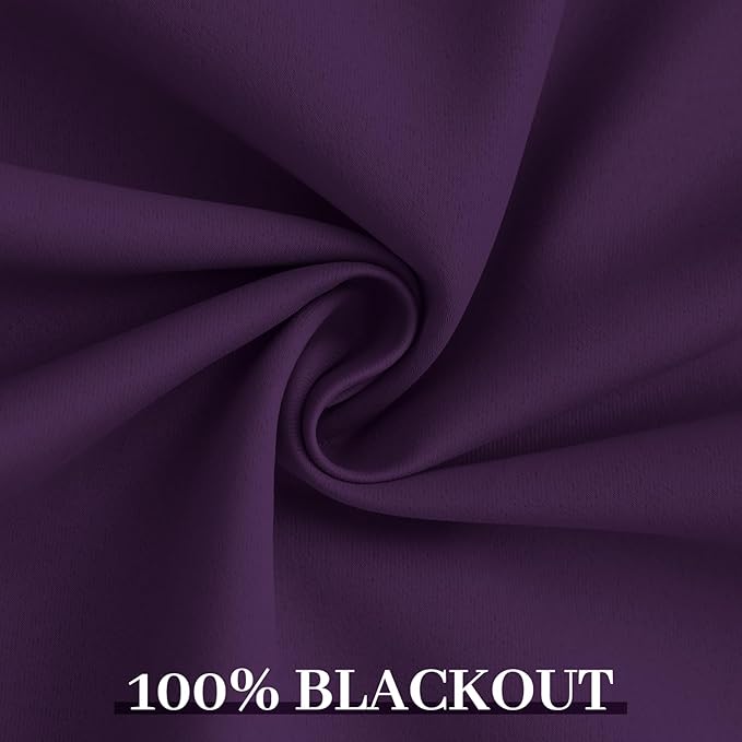 Yakamok Room Darkening 100% Blackout Curtains Grommet Window Treatments - Image 7