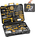 218PCS Home Tool Set – Hammer, Wrenches, Screwdrivers, Hacksaw, Electrical Tester, Work Lamp – DIY, Furniture Assembly & Minor Repairs – Gift for Homeowners