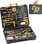 218PCS Home Tool Set – Hammer, Wrenches, Screwdrivers, Hacksaw, Electrical Tester, Work Lamp – DIY, Furniture Assembly & Minor Repairs – Gift for Homeowners