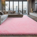 Large Shag Area Rugs for Living Room Bedroom, Big Ultra Soft Fluffy Pink Area by Boshengya