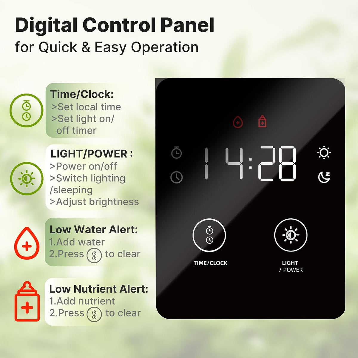 SUNCOZE Smart Hydroponics Growing System, 20 Pods, 25 in Adjustable Height