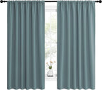 NICETOWN Greyish Blue Blackout Curtains Panels - Image 2