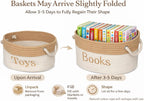 Large Book Storage Basket - 15 x 11 x 9 Book Bin