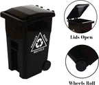 Mini Trash Can Pencil Holder for Desks, Black/Orange