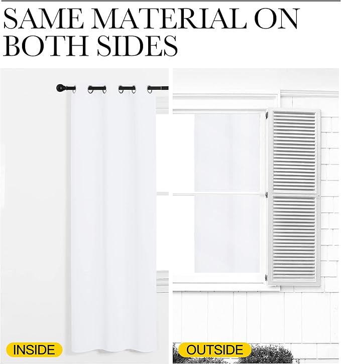 NICETOWN White Curtains for Sliding Door - Image 7