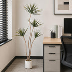 Artificial Dracaena Marginata Tree 5FT Faux Dragon Plant with Roots 60inch