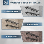 4 Pack Garage Shelving Wall Mounted, 1.5x4ft, 1400LB Heavy Load
