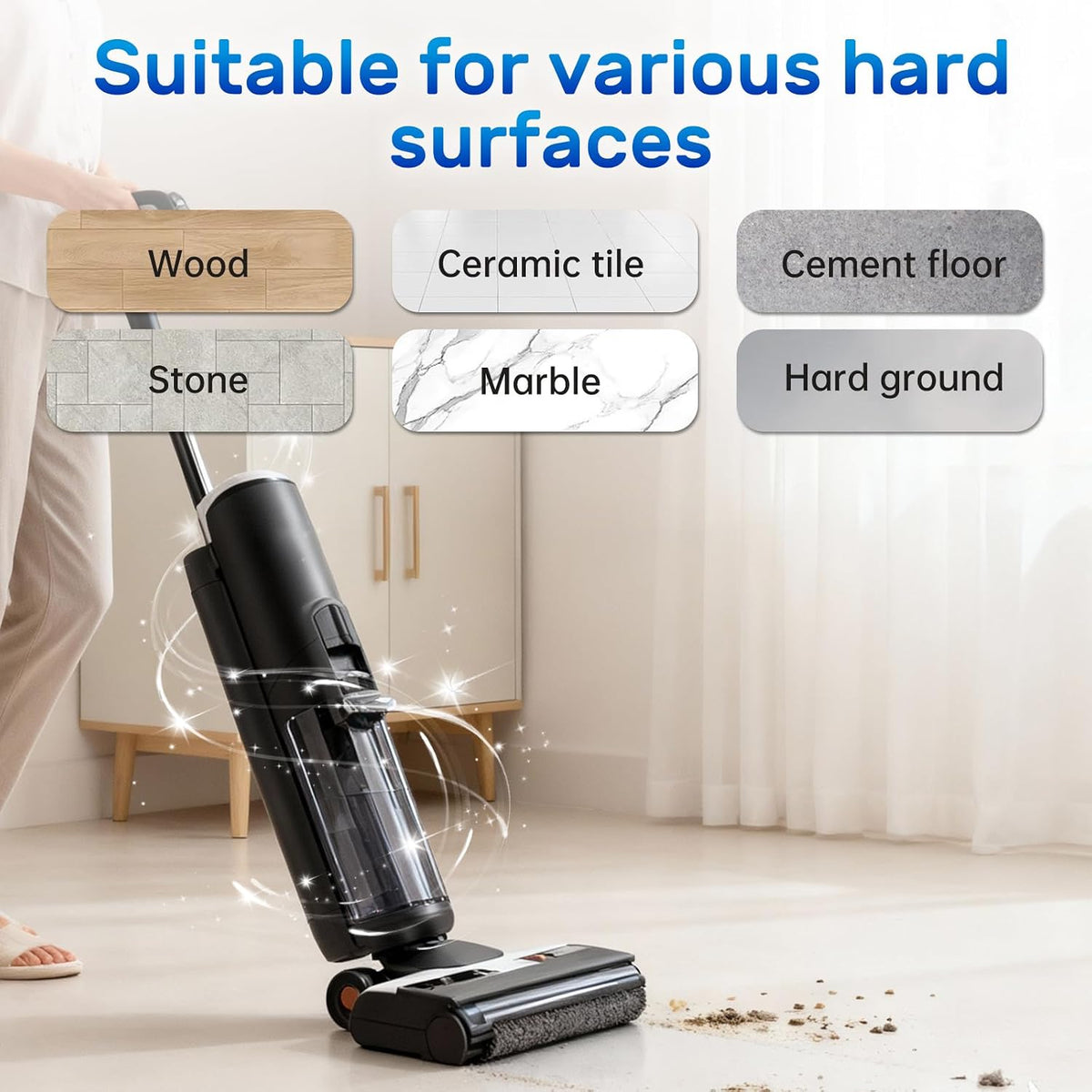Nukisa Floor Cleaning Solution Compatible with Tineco Wet & Dry Vacuum Mop