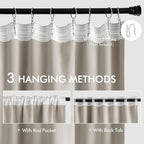 MIULEE Natural Back Tab Blackout Curtains 63 Inch Length 2 Panels Set - Image 3