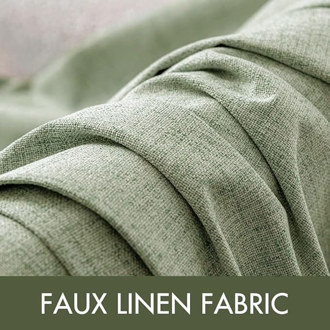 MIULEE Linen Texture 90 Inches Curtains - Image 5