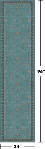 Boho 2x8 Non Slip Kitchen Runner Rugs -Machine Washable Non Skid Vintage Carpet - Image 2