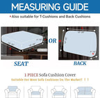 XINEAGE Couch Cushion Covers Seat Cushion Cover Thick Stretch Sofa Slipcovers 1 - Image 2