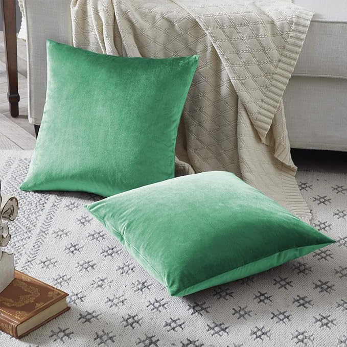 GIGIZAZA Decor Throw Couch Pillow Covers, Velvet Pillow Cases 24 x 24inch - Image 4