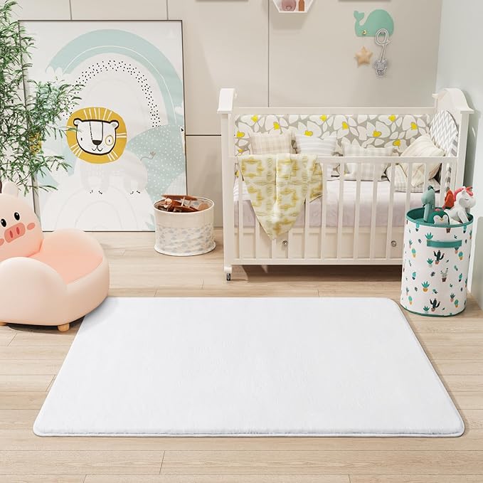 Amearea Modern Washable Runner Rugs, 2x4 Feet White Bedroom Runner Rug - Image 6