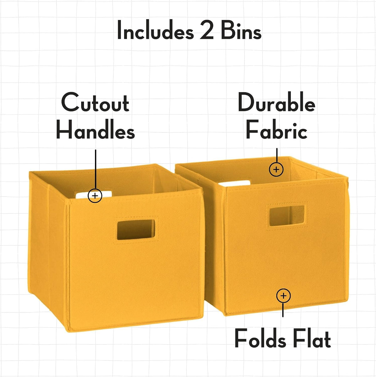 RiverRidge Home RiverRidge Activity Table, White with Golden Yellow Bins