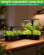Hydroponics Growing System Kits,Smart Indoor Herb Garden with 24W LED Grow Light Planting Height Adjustablewith,12 Pods Plant Germination Kit,with Quiet Pump, Ideal Gift for All Ages
