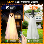 2 Packs 5.5 FT Light Up Ghosts Halloween Decorations Outdoor, Halloween Party Decorations Indoor with Double-Layered Fabric, Remote Control & Timer, Spooky Ghost Decor for Porch Yard Patio Lawn