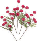 Floroom 5pcs Light Taupe Faux Silk Mums Artificial Flowers, Bulk Fake Small Mini Chrysanthemums with Stems for DIY Wedding Centerpieces Floral Arrangements Vase Fillers Home Decorations