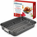 Farberware Bakeware Nonstick Roaster, Roasting Pan with Rack, Gray