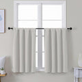 Simplebrand Ava Natural Short 36 Inches Blackout Curtain 2 Panels Set, Half by Simplebrand