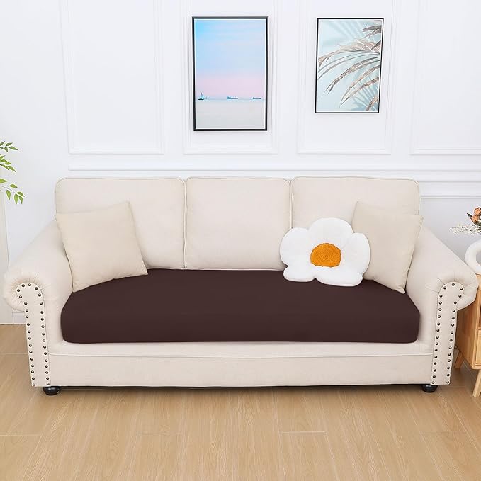 hyha Milk Silk Couch Cushion Covers, Soft Magic Sofa Covers Washable - Image 7