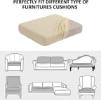 Water Repellent Sofa Cushion Slipcovers, Stretch Couch Cushion Cover - Image 7