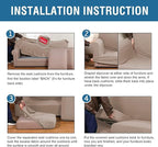 H.VERSAILTEX 4 Piece Stretch Sofa Covers - Image 8